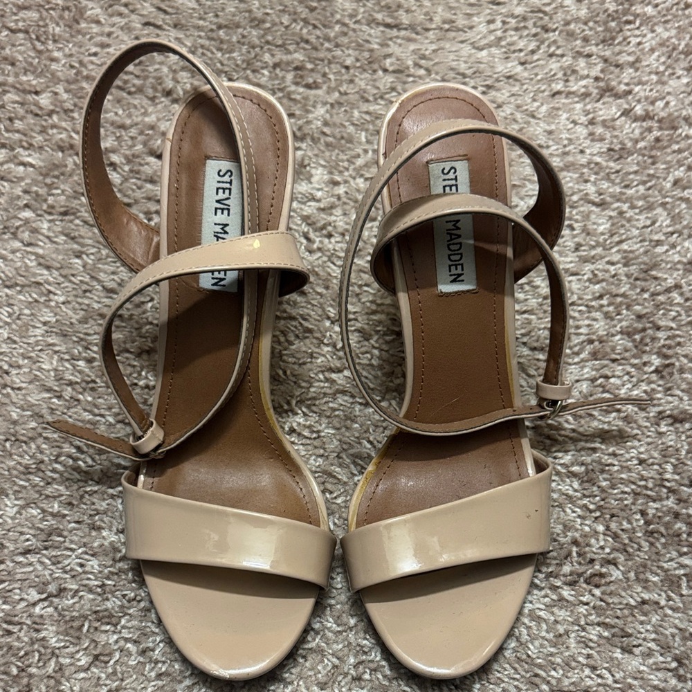 Steve Madden Nude Strappy Heels